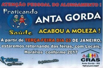 Projeto PRATICANDO SAÚDE retornará as atividades neste mês.