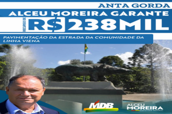 Alceu Moreira - MDB garante emenda para a Linha Viena