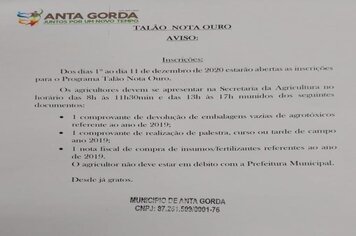 Abertas as inscrições do Programa Talão Nota Ouro