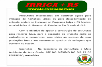 PROGRAMA IRRIGA + RS