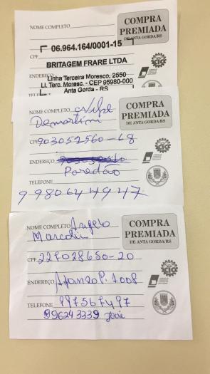 1º Sorteio da Compra Premiada 2018