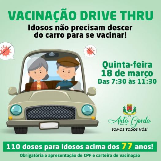 Vacinação contra o Covid-19 para idosos acima de 77 anos de idade