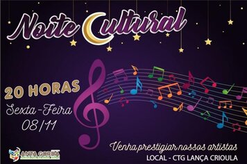 Noite Cultural ocorre hoje