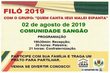 Filó do grupo “Quem canta seus males espanta” será no dia 2