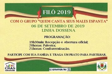 Filó do grupo “Quem canta seus males espanta” será no dia 6
