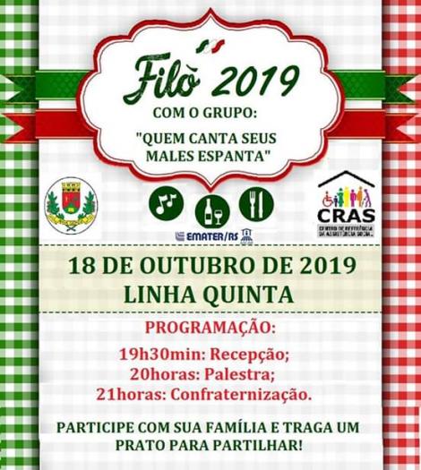 Linha Quinta sedia Filó nesta sexta-feira