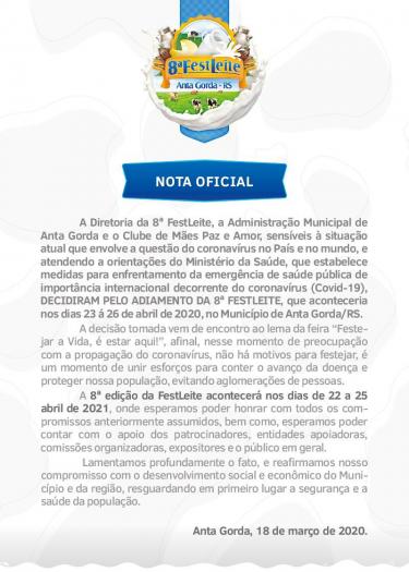 Nota Oficial